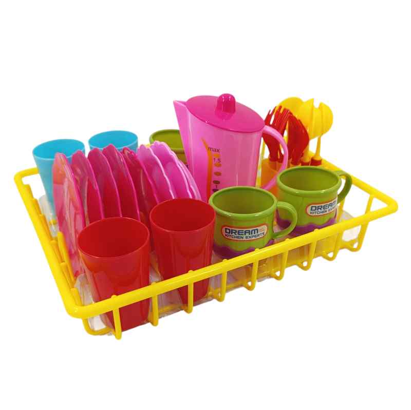 [JA2564] Set de cocina, con escurridor y accesorios, en burbuja