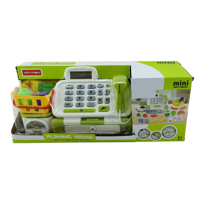 [JA2612] Caja registradora con accesorios, con luz y sonido, 3AAA, en caja