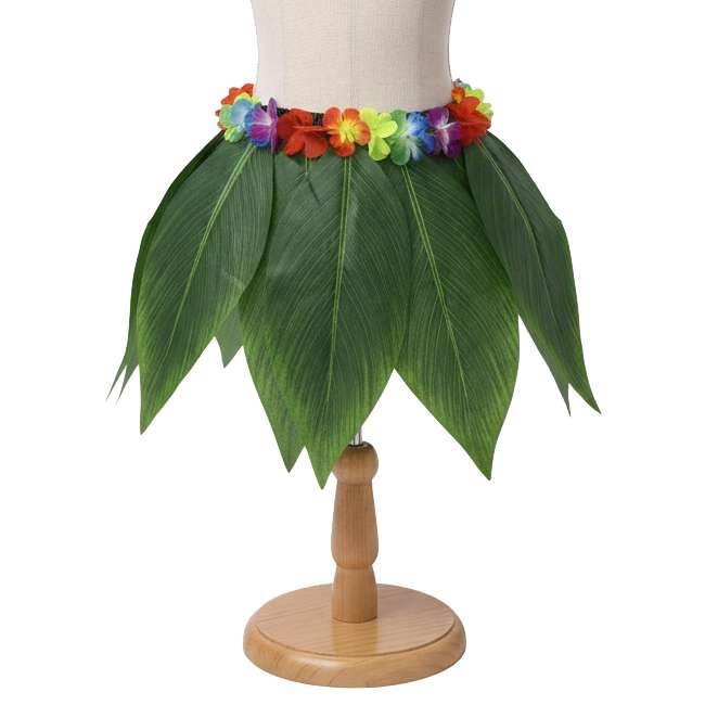 Disfraz pollera, hojas