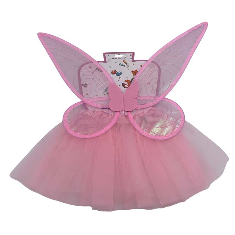 Disfraz pollera, alitas, mariposa, en bolsa