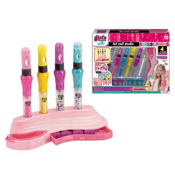 [JA2663] Cuentas para decorar uñas, set de manicuría, con soporte, en caja
