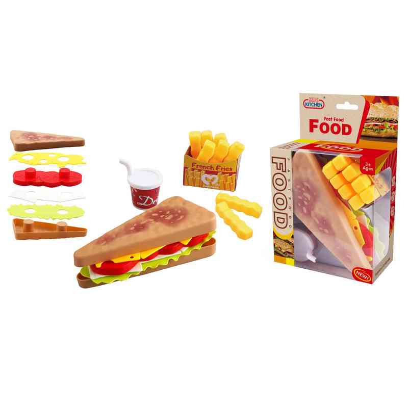 Set de cocina, sandwiche encastrable, con accesorios, en caja