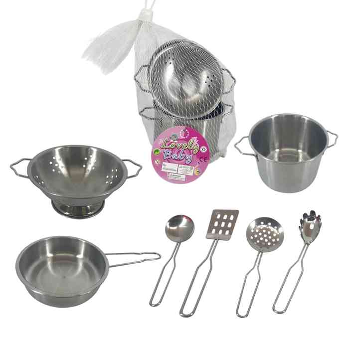 Set de cocina, 7 piezas de metal, en red