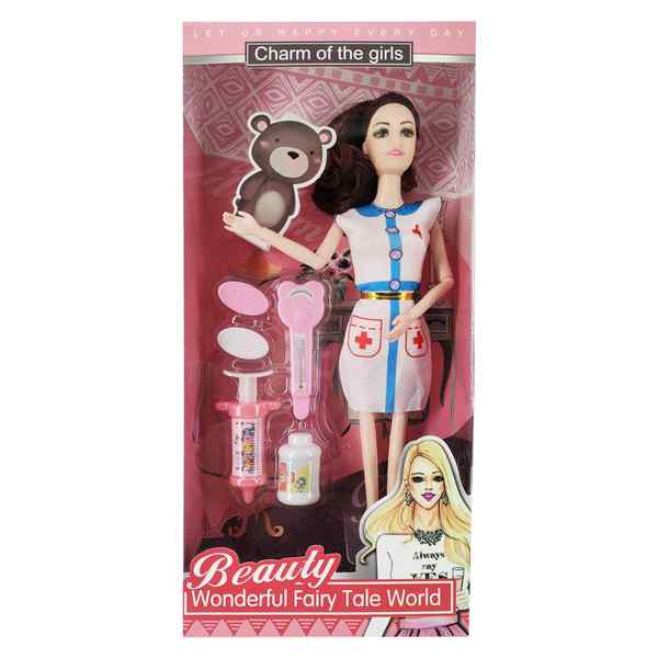 [JA2690] Muñeca, articulada, enfermera con accesorios, en caja