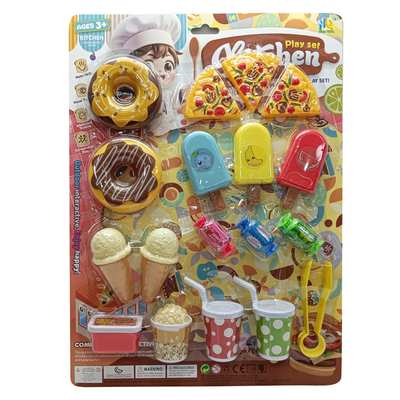 Set de cocina, 18 piezas de comida, en blister