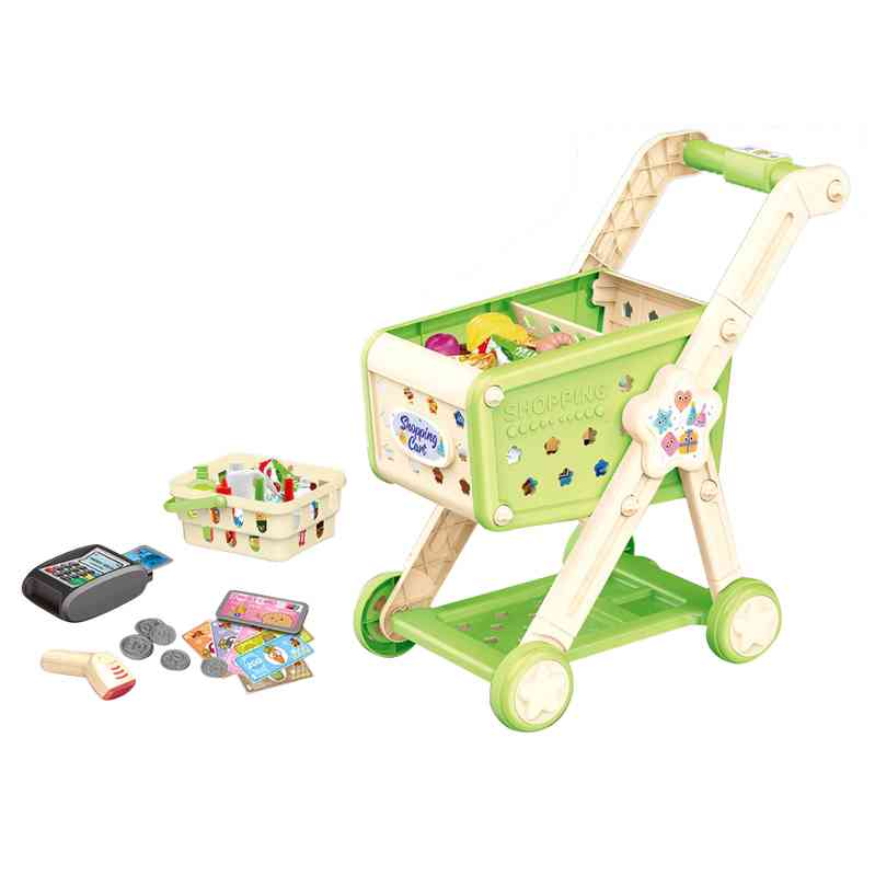 [JA2706] Carrito de supermercado con accesorios, altura regulable, 1AA, en caja
