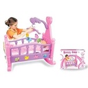 Cama cuna para muñeca, de plástico, mecedora con accesorios, en caja