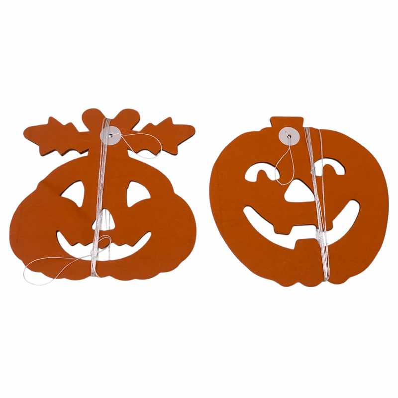 [JH1005] Guirnalda halloween de cartón calabazas, en bolsa