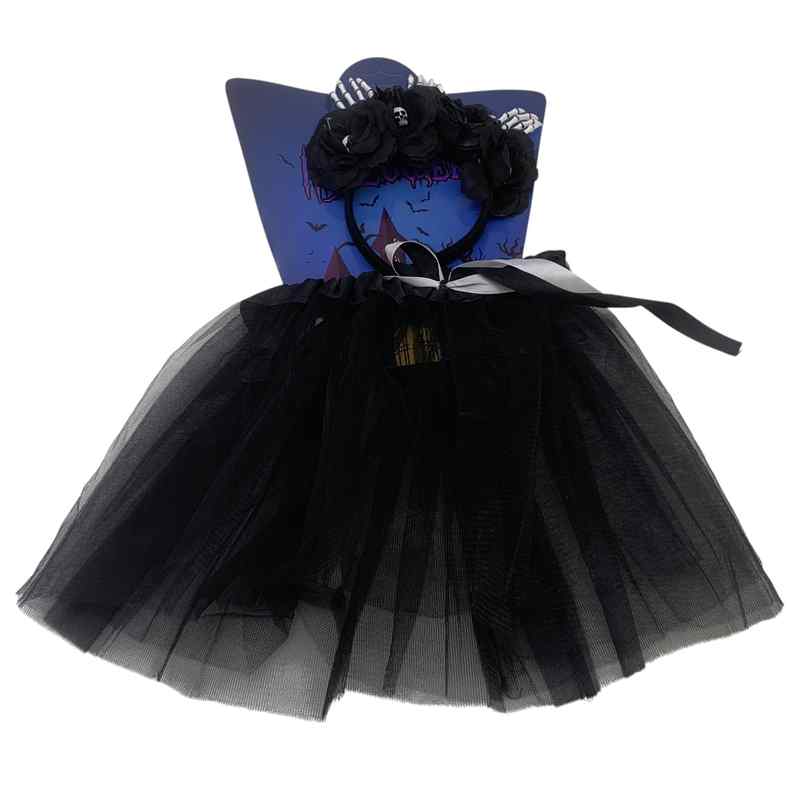 Disfraz pollera y tiara para halloween, en bolsa
