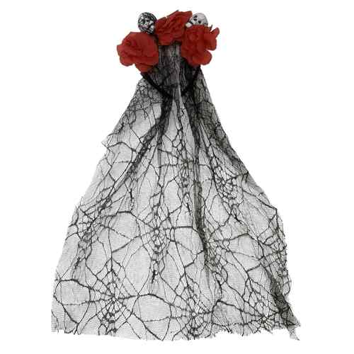 [JH1056] Tiara con aplique flores y velo