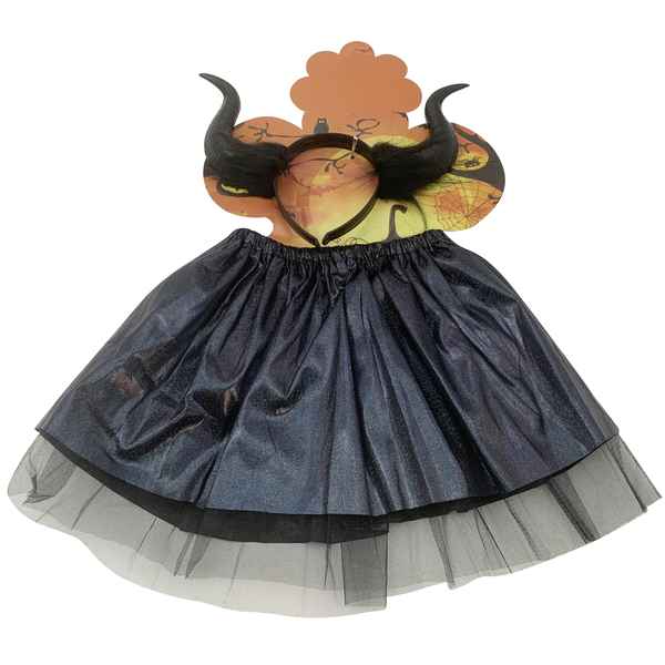 Disfraz pollera y tiara para Halloween, en bolsa