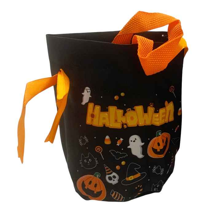 Bolsa para golosinas, de franela con asa, varios diseños para Halloween, varios diseños PACKx10