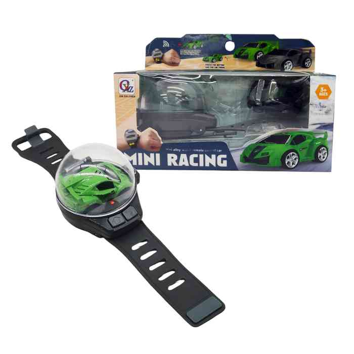 [JO5612] Auto con control remoto, reloj pulsera, de metal mini, recargable y 1AAA, en caja