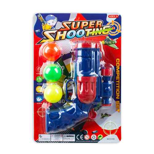 [JO5702] Pistola lanza pelotas, en blister, varios colores
