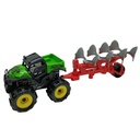 Tractor a fricción, con cosechadora, en burbuja