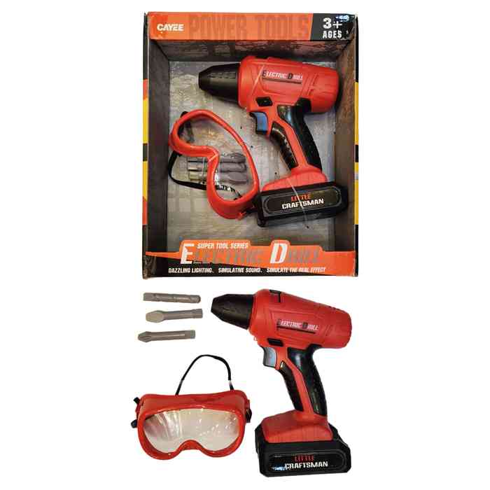 [JO5726] Herramientas 5 piezas con taladro, 3AA, en caja