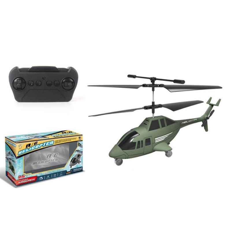[JO5749] Helicóptero con control remoto, recarga USB y 3AA, en caja, varios colores