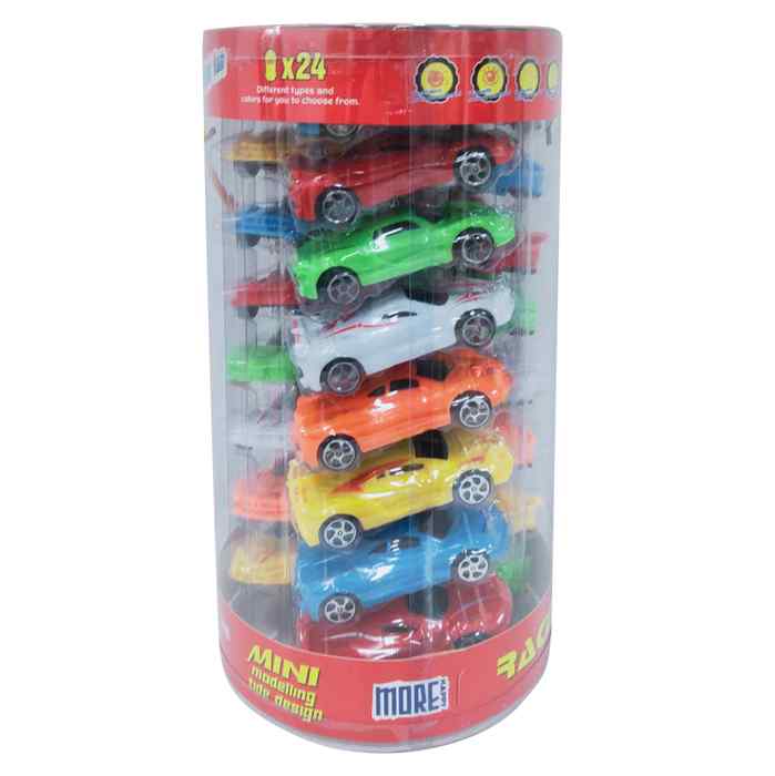 Auto de colección, de plástico, x24, en tubo