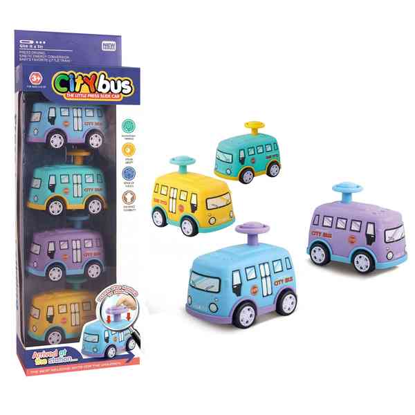 [JO5768] Auto mini, presiona y listo, 4 piezas, en caja