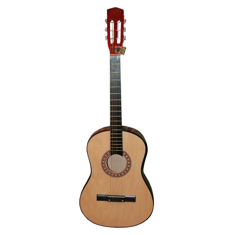 [JU1073] Guitarra de madera clásica, grande, en caja