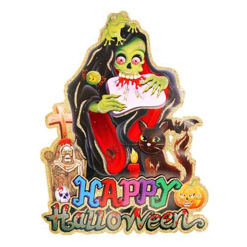 [JU1890] Poster de Halloween con brillantina