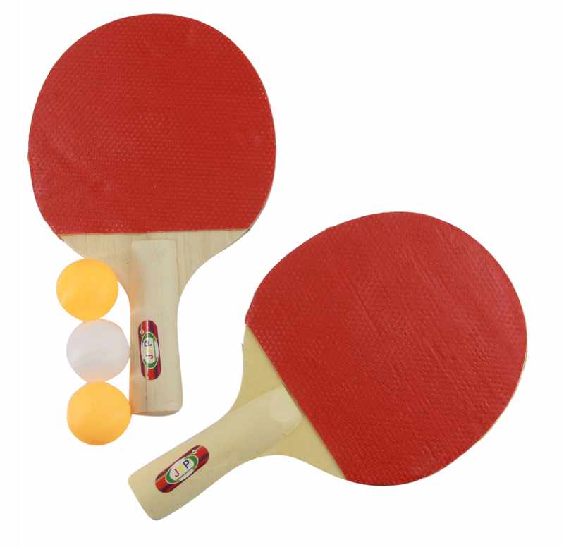 [JU2921] Paletas de ping pong con 3 pelotas, en sobre de PVC