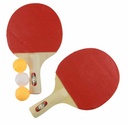 Paletas de ping pong con 3 pelotas, en sobre de PVC