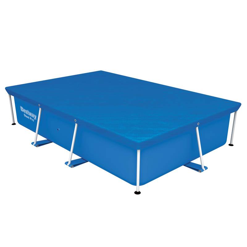 Lona cubre piscina PVC Bestway, 264x174, incluye cuerdas de sujeción en caja