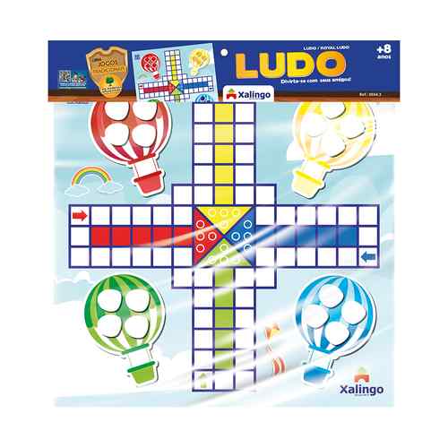 [JU5925] Juego de mesa, ludo, tablero de madera, en bolsa, XALINGO