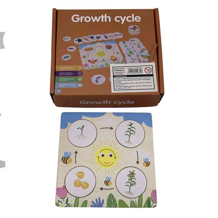 [JU6185] Didáctico de madera ciclo evolutivo cadena alimenticia, varios diseños, en caja