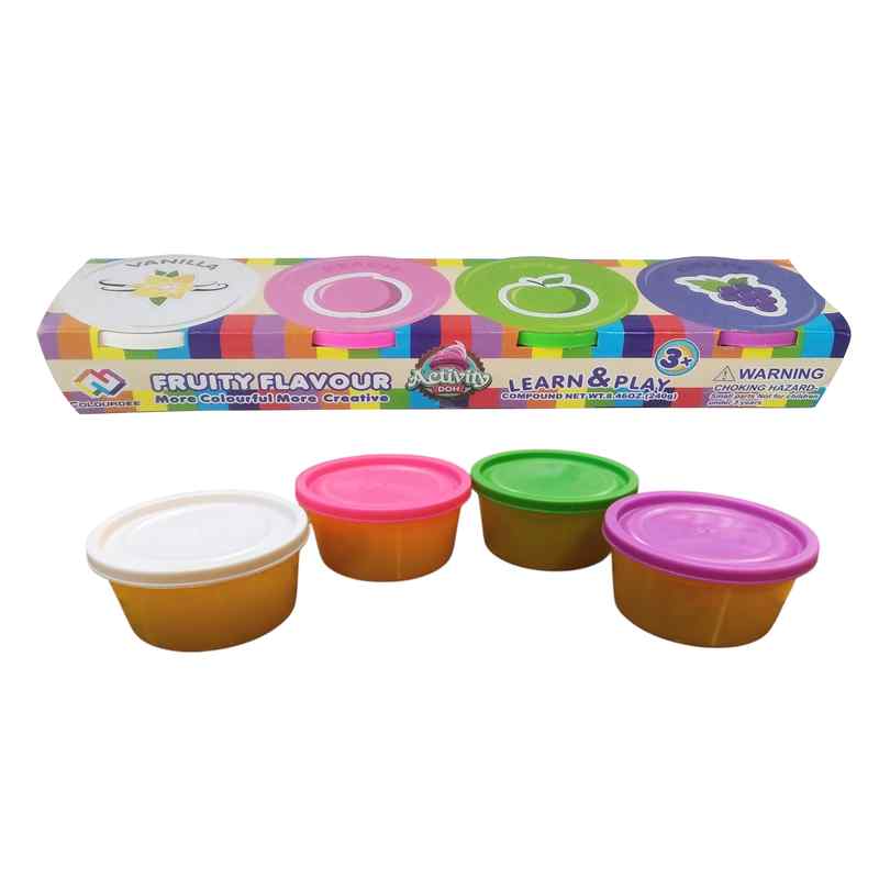 [JU6292] Masa para modelar x4 potes, con aroma, en caja