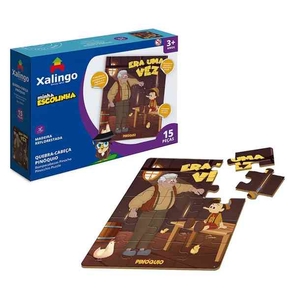 [JU6374] Puzzle de madera, 15 piezas, XALINGO, en caja