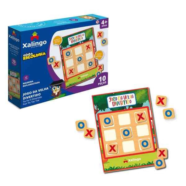 Juego de mesa, ta te ti, de madera, XALINGO, en caja