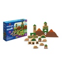 Bloques de madera, 70 piezas, dinosaurios, XALINGO en caja