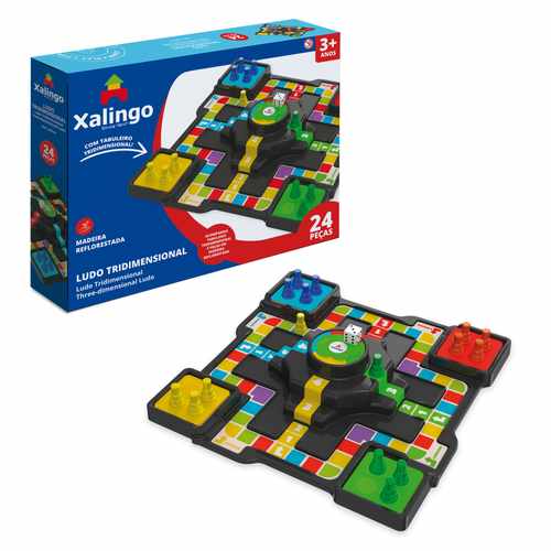 [JU6811] Juego de mesa, ludo, tridimensional, en caja, XALINGO