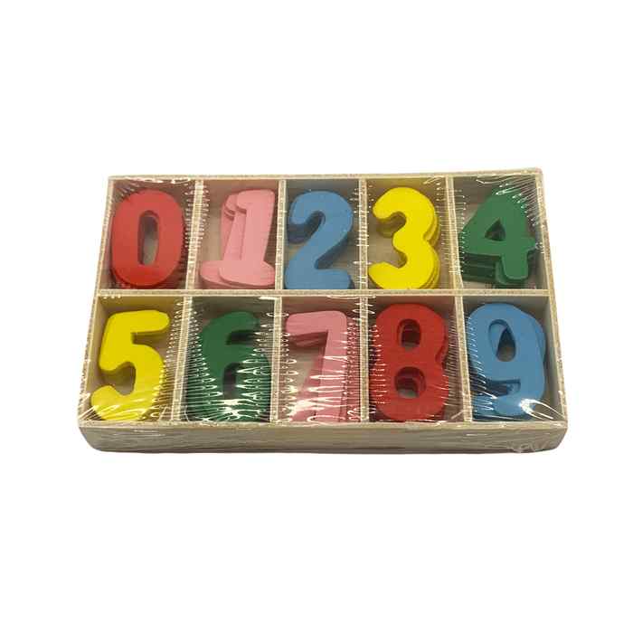 [JU7065] Números de madera 50 piezas, en caja