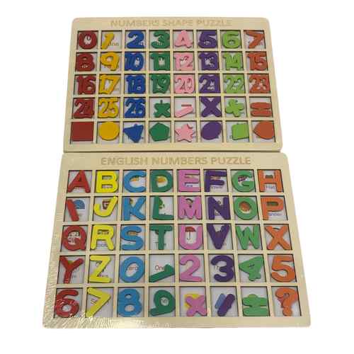 Letras y números de madera