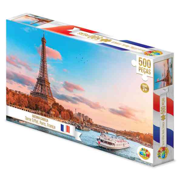 Puzzle de cartón, 500 piezas, París, en caja