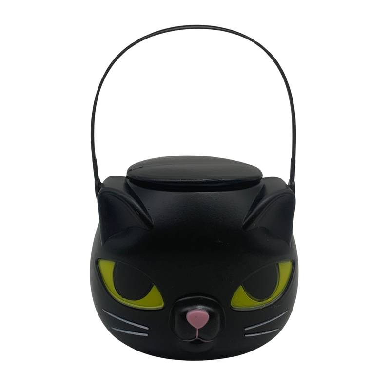 Balde gato negro de plástico, en bolsa