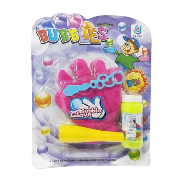 Pompero burbujero con guante, en blister