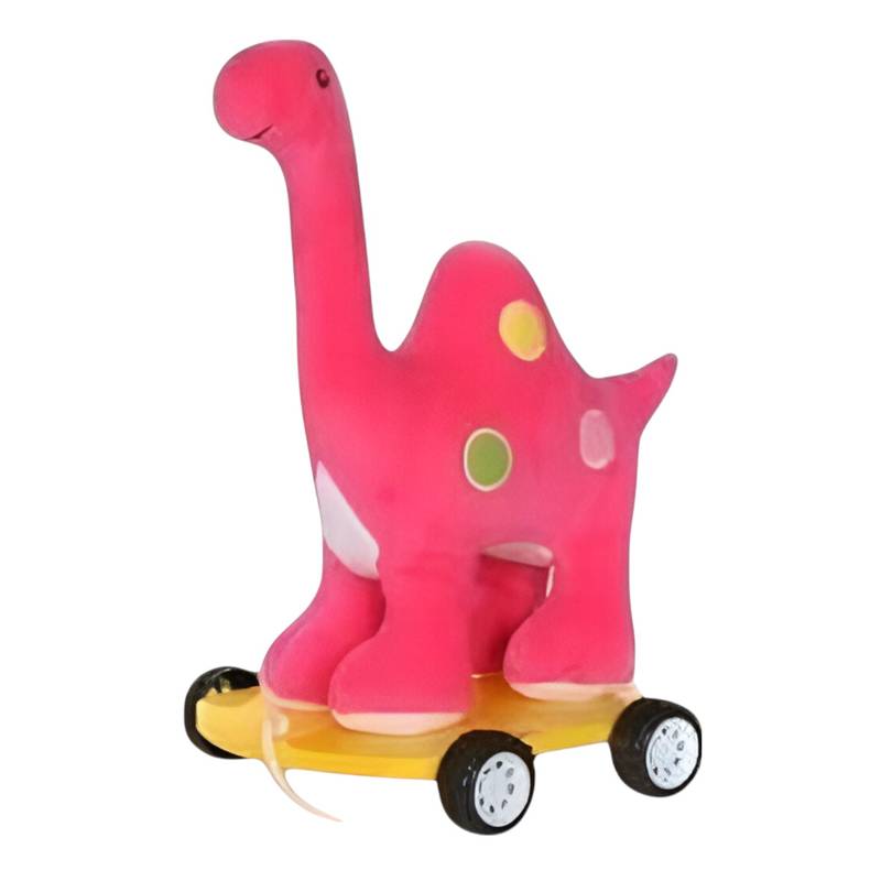 Arrastre dinosaurio de peluche, en caja varios colores