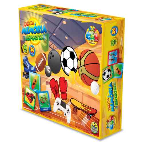[JU7503] Juego de mesa, memoria, deportes, 48 piezas en portugués en caja