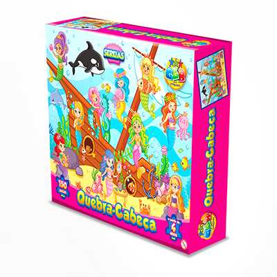 [JU7513] Puzzle de cartón, 150 piezas, sirenas en caja