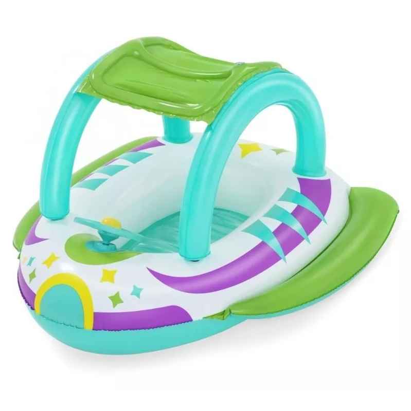 [JU7552] Inflable flotador con asiento, techo y volante, Bestway, en caja, varios colores