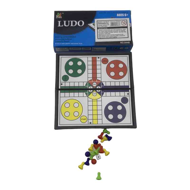 Juego de mesa, ludo, en caja