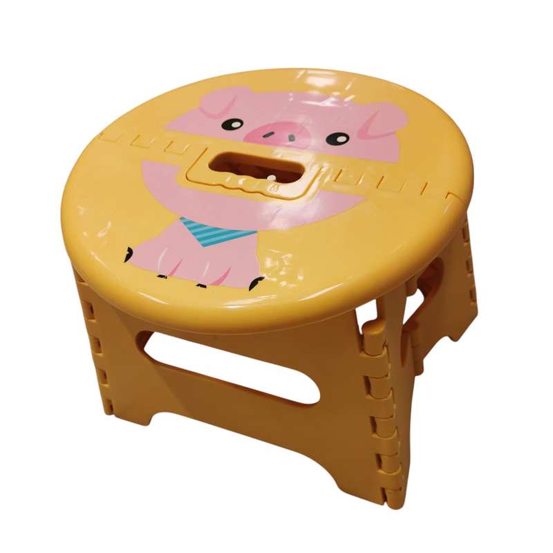 Banquito de plástico plegable con asa, varios diseños