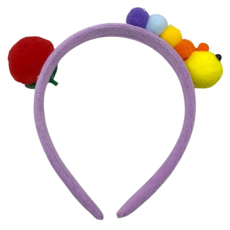 Tiara de tela, con aplique, PACK x12, varios colores