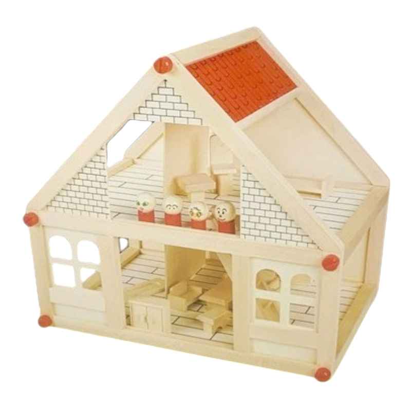 [JU7836] Casita de madera para armar, 42 piezas con accesorios, en caja