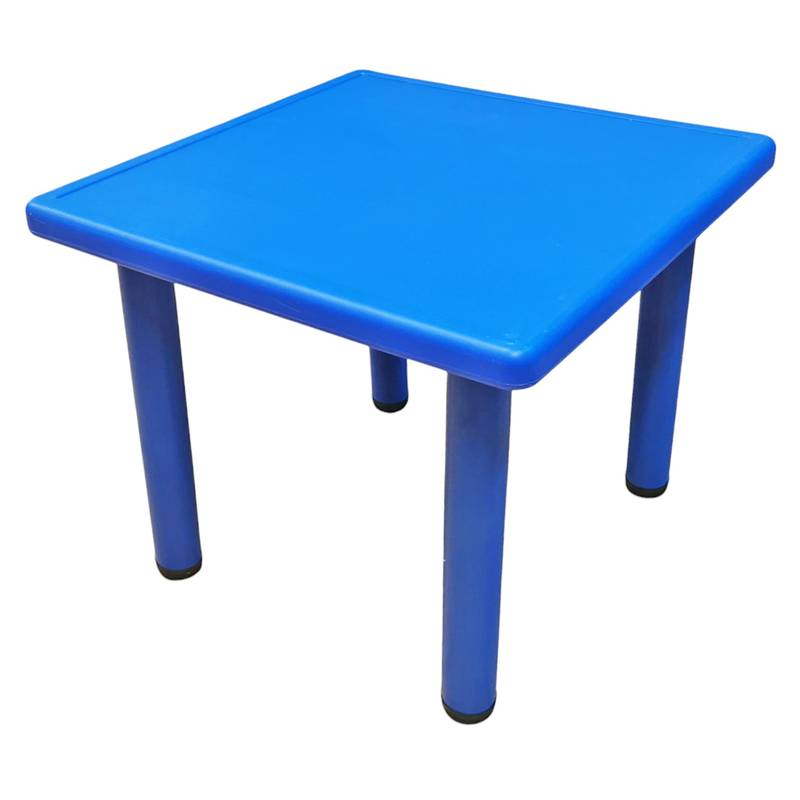 [JU7870] Mesa de plástico, estructura de metal, patas con base antideslizante de altura regulable, se ajustan a la tapa con tornillos, varios colores
