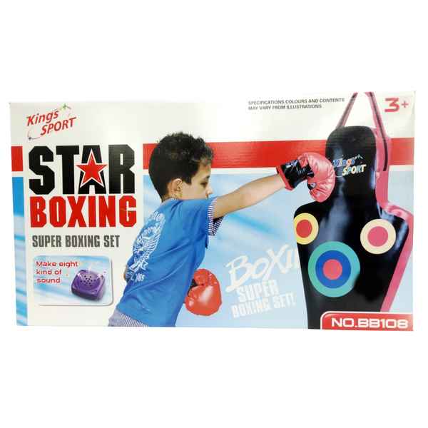 Guante y punching ball para entrenamiento, máquina de box, con sonido, 3AAA en caja